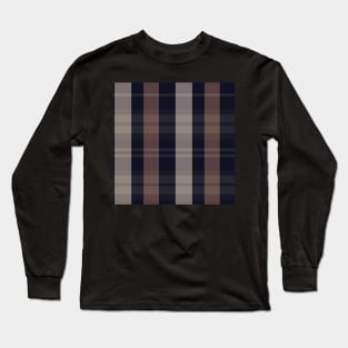 Grunge Aesthetic Evander 2 Hand Drawn Textured Plaid Pattern Long Sleeve T-Shirt